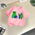 thumbnail image 3 of Ropa de verano para niños, camiseta deportiva informal de algodón con dibujos animados, camiseta cómoda de manga corta de algodón para niños y niñas, 3 of 5
