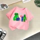 thumbnail image 3 of Ropa de verano para niños, camiseta deportiva informal de algodón con dibujos animados, camiseta cómoda de manga corta de algodón para niños y niñas, 3 of 5