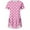 Pink-05, variant on Womens Polka Dots T-Shirts Summer Plus Size Casual Blouses Irregular Hem Short Sleeve Top S-XXL