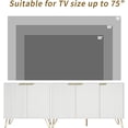 thumbnail image 5 of TV Stand for 75 inch TV Modern Entertainment Center Cabinet with 5 Doors Wood Media Console Storage Cabinets for Living Room Bedroom, White, 5 of 8