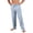 Blue, variant on Boyscolos Mens Summer Beach Pants Elastic Waist Drawstring Casual Linen Pants Lightweight Loose Fit Fashion Yoga Trousers Gray M