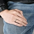 thumbnail image 5 of PAMTIER Unisex Stainless Steel Vintage Personality Cool Hip Hop 4mm Thin Stackable Rhombic Cut Multi-Faceted Biker Ring Comfort Fit Silver Size 9, 5 of 6
