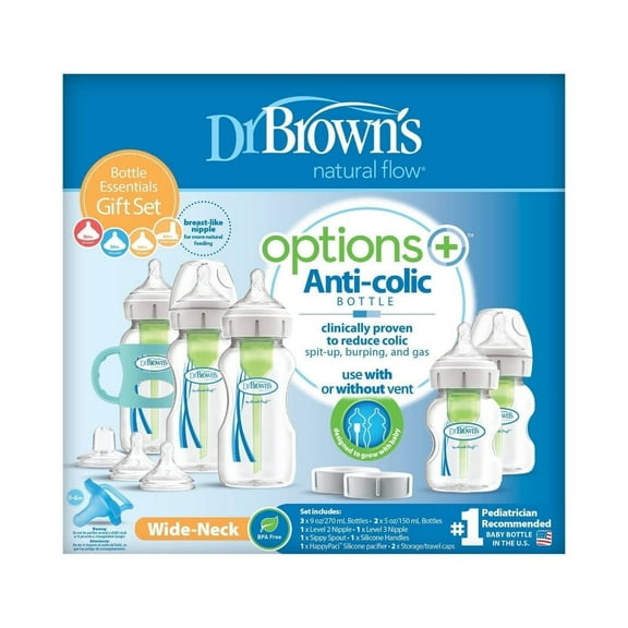 Dr. Brown's Options Wide-Neck Anti-Colic Baby Bottle Gift Set - 0-6 Months