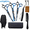 Black Blue, variant on 6.7 Inches wingsbro Thinning Barber Scissors Kit, Professional Hair Cutting Kit for Beginners