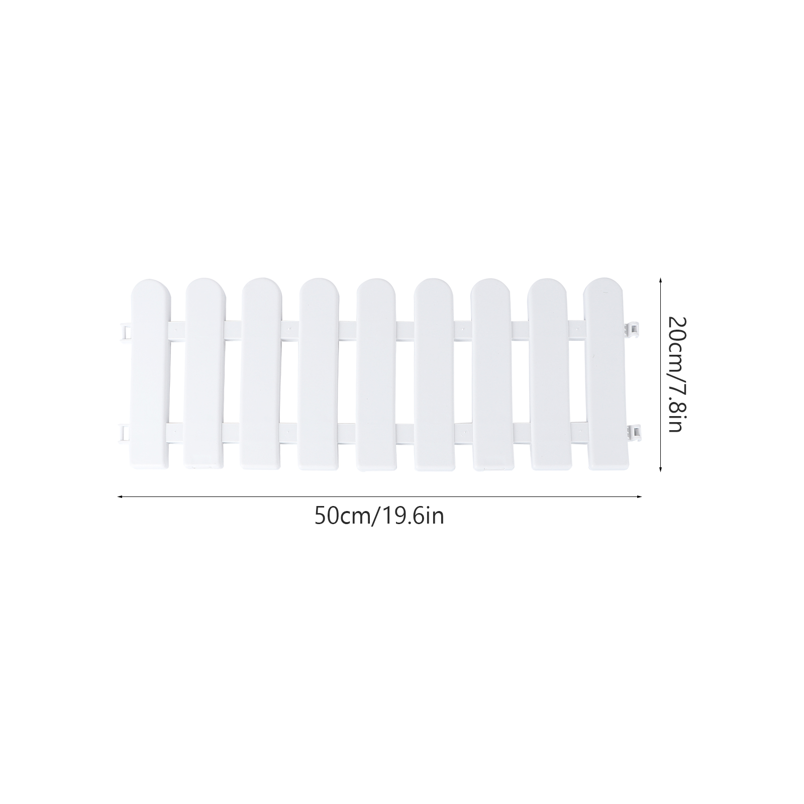BEADCEST 5Pcs Flexible White Decorative Fence Ideal for Gardens Courtyards and Holiday Displays
