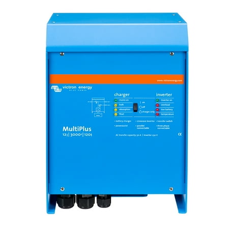 Victron MultiPlus Inverter/Charger 12VDC - 3000VA - 120VAC w/ ... [PMP122301102]