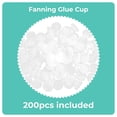thumbnail image 4 of Glue Ring Glue Cup Holder 200PCS Eyelash Extension Supplies, Blossom Ring Cup with 2 Rolls Glue Point, Create Fans, Lashing Supplies Kit, 4 of 4