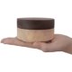 thumbnail image 1 of Cenicero para exteriores con tapa, cenicero de viento para balcón exterior, cenicero de acero inoxidable + madera, resistente al olor para uso en interiores y exteriores, 1 of 5