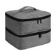 thumbnail image 2 of Bolsa de almacenamiento, bolsa de transporte con asa, contenedor, organizador de esmalte de uñas, estuche con bolsillo con cremallera para herramienta Gris, 2 of 10
