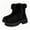 Black, variant on Wensltd Winter Boots for Women Black Vintage Buckle Mid Calf Boots Round Toe Plush Warm Retro Style Comfort