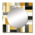 thumbnail image 2 of Designart "Harmonious Arrangement Of Taupe Geometric Blocks" 0 Square Mirror For Wall Decor - Large White Square Printed Wall Mirror Art - Square Modern Mirror - Wall Mounted Square Large Mirror, 2 of 5