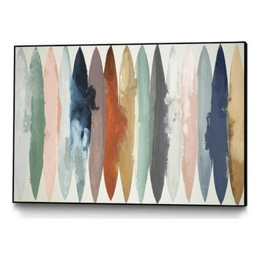Giant Art Canvas  36x24 Even Flow V7 Framed in Pink
