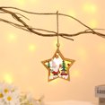 thumbnail image 1 of Colgante luminoso de madera para ancianos del bosque de Navidad, adornos para árboles de Navidad, colgante pequeño redondo de estrella de cinco puntas Wmkox8yii fhajkh5855, 1 of 2