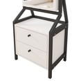 thumbnail image 5 of Holaki Swivel Jewelry Mirror Armoire, Rotating Floor Standing Mirror Cabinet With 2 Drawers, Open Shelf, Large Storage Capacity, White Finish, 5 of 10