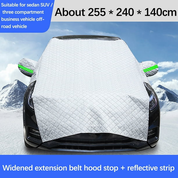 Couverture de voiture anti-neige d'hiver montée sur véhicule