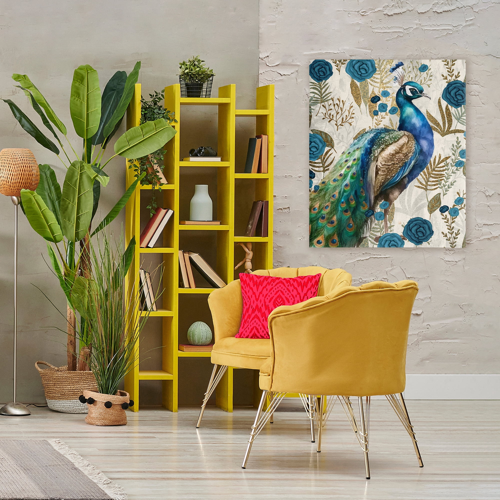 Stupell Industries Peacock Pride Botanicals Canvas Wall Art, design by Kim Allen