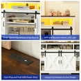 thumbnail image 6 of Farmhouse TV Stand for 65" 70" TVs with LED Light/Outlets USB Ports, 61" Large Entertainment Center with Sliding Barn Door & 4 Tier Storage, 6 of 10