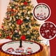 thumbnail image 1 of Ganfancp Christmas Tree Skirt 36 Inches Winter Snowflake Tree Skirts Red Xmas Halloween Holiday Tree Ornaments Reindeer Tree Skirt Soft Christmas Tree Liquidación 1X Falda de Árbol, 1 of 6