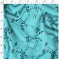 thumbnail image 6 of Soimoi Polyester Fleece Blue Fabric By the Yard - 56 Inch Wide - Florals, Leaves Print Fabric - Elegant & Beautiful Patterns for Fashion and Home Decor Printed Fabric, 6 of 6