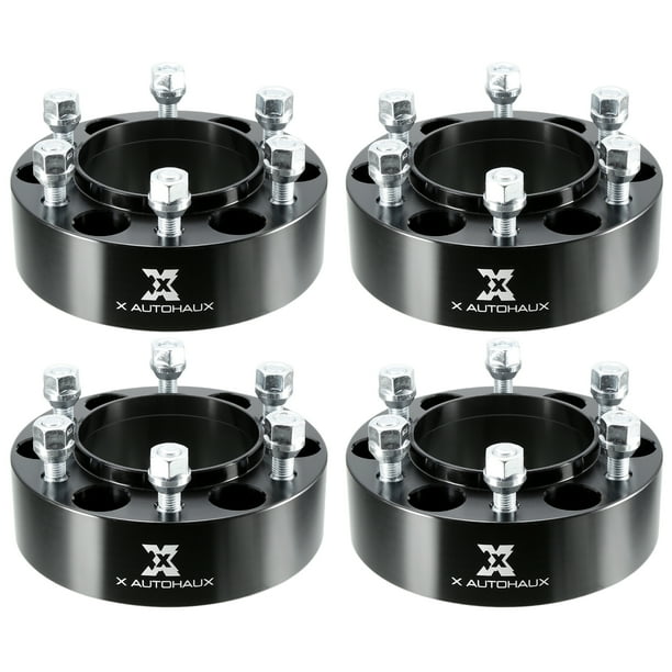 Espaciador Adaptador de Rueda 4 Piezas 6 Lengüetas 6x5,5' 2' Grosor negro Unique Bargains