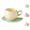 White, variant on Ceramic Tulip Coffee Mug with Handle, 10oz/300ml Tulip Shape Coffee Cups with Saucer Set, Smooth & Heat-resistant Tea Cup for Coffee Milk in Home Office White