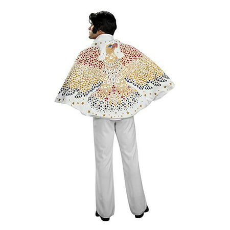 Cp Usa 50's 60's Elvis White Cape with Eagle Design For Dress Up Parties