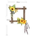 thumbnail image 6 of GUOOL Yellow Wreath for Front Door Wreaths indoor and outdoor Fall Year Arched s Farmhouse , Square 50x30cm, 6 of 8