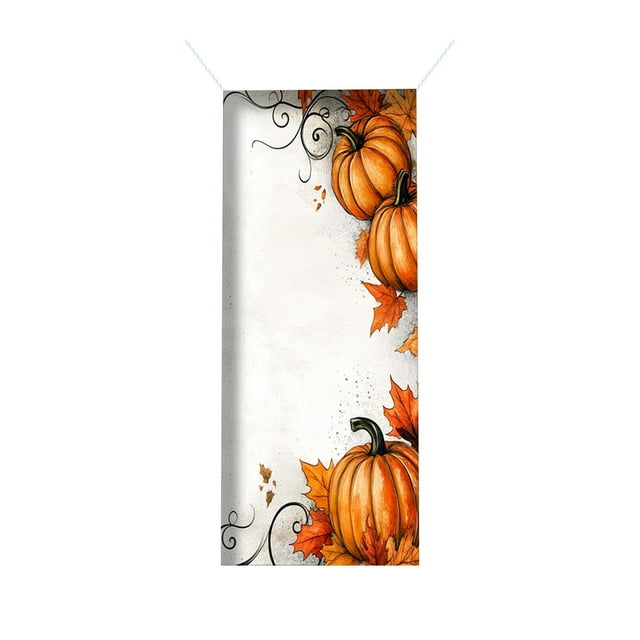 WLOELOEW Thanksgiving Door Cover Option D 35X79 Inches Polyester Material Thanksgiving Party Decoration For Door And Wall D
