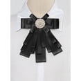thumbnail image 4 of INSPIRE CHIC Broche de cinta para mujer, lazo, corbata, broches para bodas y fiestas, negro, 4 of 4