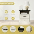 thumbnail image 6 of YouTrend Farmhouse Nightstand with 2 Drawers & Open Shelf End Table Bedside Tables for Bedroom Living Room,White, 6 of 7