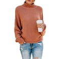 thumbnail image 1 of Suéter de mujer Otoño e Invierno 2023 Suéter holgado de cuello alto Suéter europeo y americano de talla grande para mujer, 1 of 5