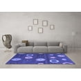 thumbnail image 3 of Ahgly Company Indoor Square Abstract Blue Contemporary Area Rugs, 7' Square, 3 of 4