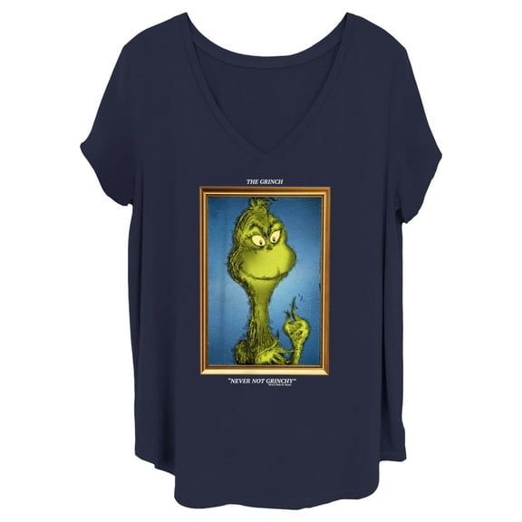 Junior's Dr. Seuss Framed Grinch Painting Graphic T-Shirt