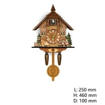 TFCFL Hanging Clock Wall Clock Vintage Traditional Coo Coo Clock Style Pendulum Clock Home Decor