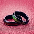 thumbnail image 5 of Opvise Ring Printed Stylish Stainless Steel Unisex Round Couple Ring for Dating, 5 of 8