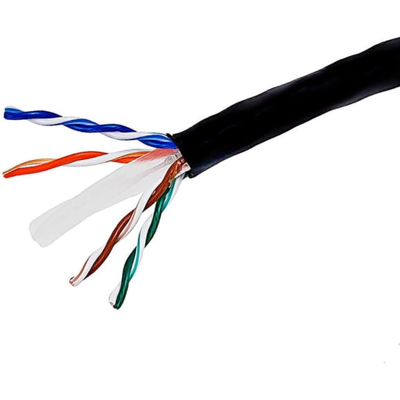 PrimeCables Cat6 1000ft Bulk Ethernet Network Cable CMR-Rated - Solid, Internet Cord 23AWG UTP, Pure Bare Copper Wire Black