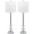 thumbnail image 4 of SAFAVIEH Lighting collection Marla Modern crystal candlestick 31-inch Bedroom Living Room Home Office Desk Nightstand Table Lamp Set of 2 (LED Bulbs Included), 4 of 5