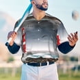 thumbnail image 6 of Daiia 3d Lighthouse in the Surf Mens Baseball Jersey Button Down Shirts Short Sleeve Sports Uniforms-Medium, 6 of 9