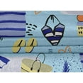 thumbnail image 5 of oneOone Velvet Light Blue Fabric Summer Beach Sewing Material Print Fabric By The Yard 58 Inch Wide, 5 of 7