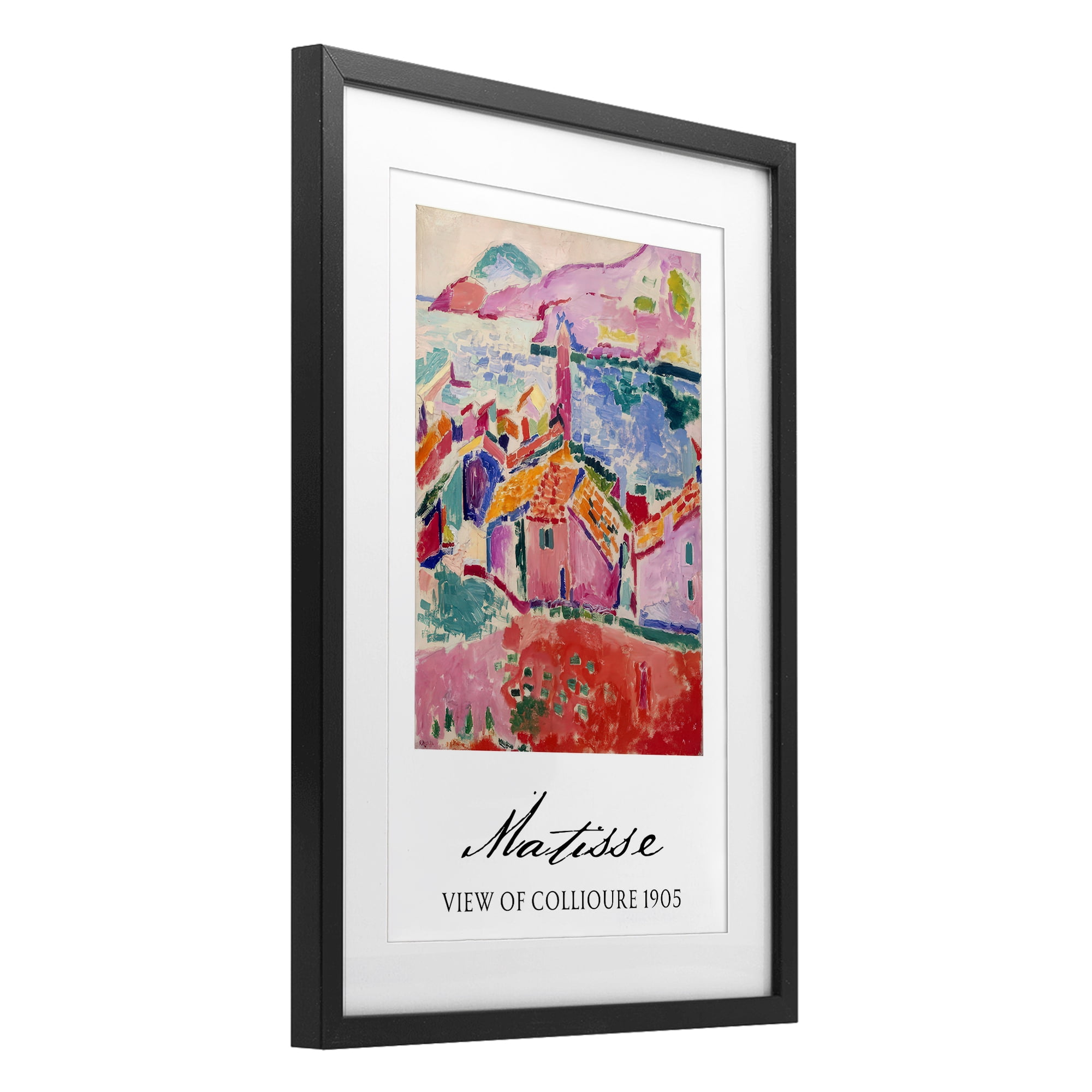 View Of Collioure Black Framed Print Under Glass, design by Vintage Hustle