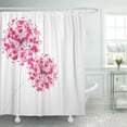 thumbnail image 1 of ZY-suttom Modern Pink Summer Abstract Colorful Flowers White Floral Spring Shower Curtain 60x72 inch, 1 of 1
