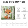 thumbnail image 5 of ONETECH Forest Animal Pillow Covers Fox Decorative Throw Pillowcases for Sofa Couch Kids Classroom Decor, 5 of 5