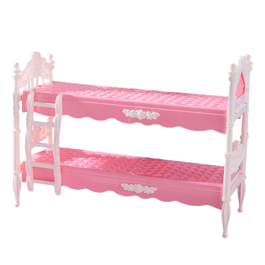 Bangcool 11.81in Doll Bunk Bed Creative Educational Mini Bunk Bed