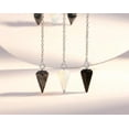 thumbnail image 2 of ORUYROP 3 Pcs Pendulum Crystal Set Natural Opal Labradorite Obsidian Healing Crystal Quartz for Divination Dowsing Reiki Energy Balance Gemstone Pendants Witchcraft Accessories, 2 of 6
