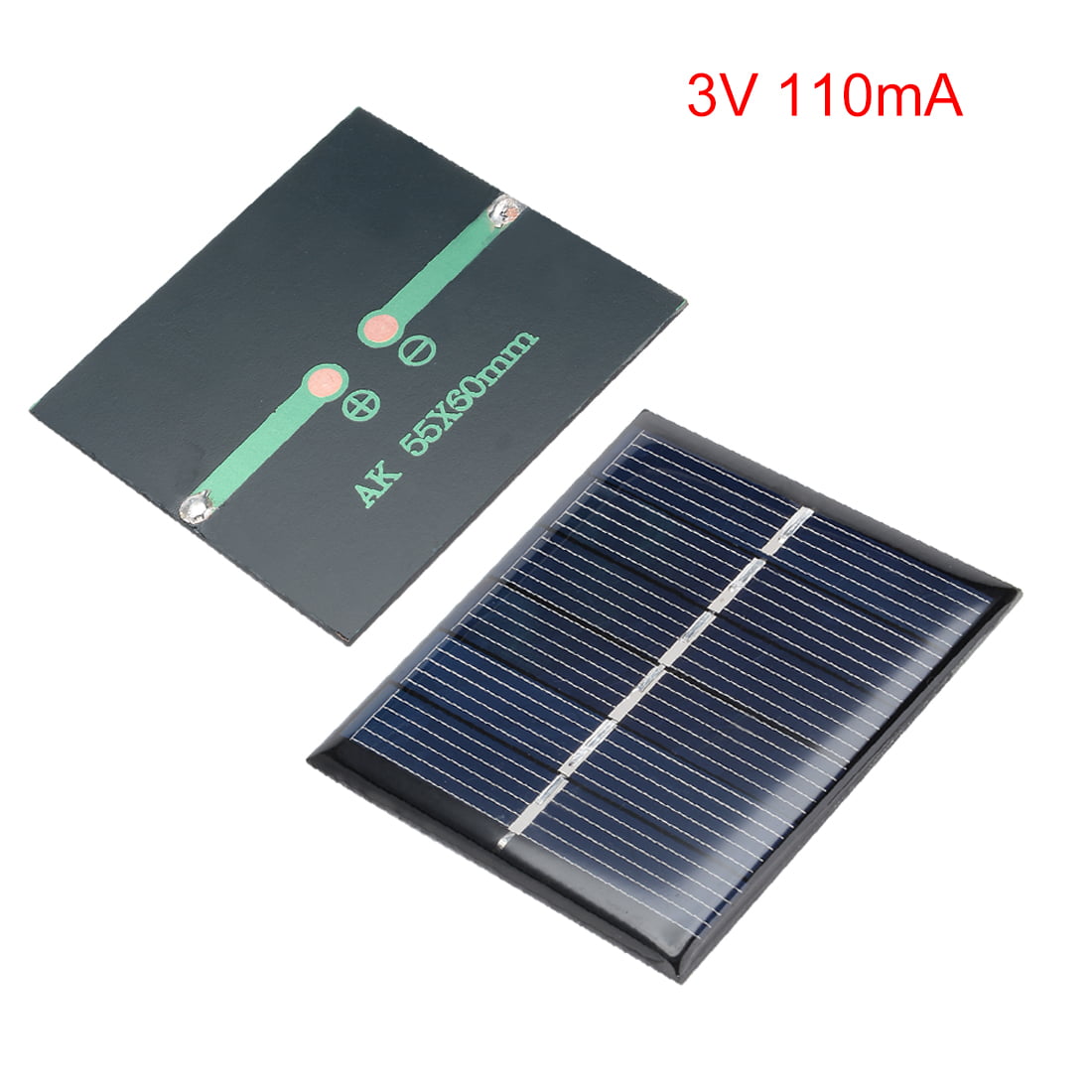 Mini Solar Panel epoxy encapsulated virtually indestructible .12 watt 2V-60 mA 