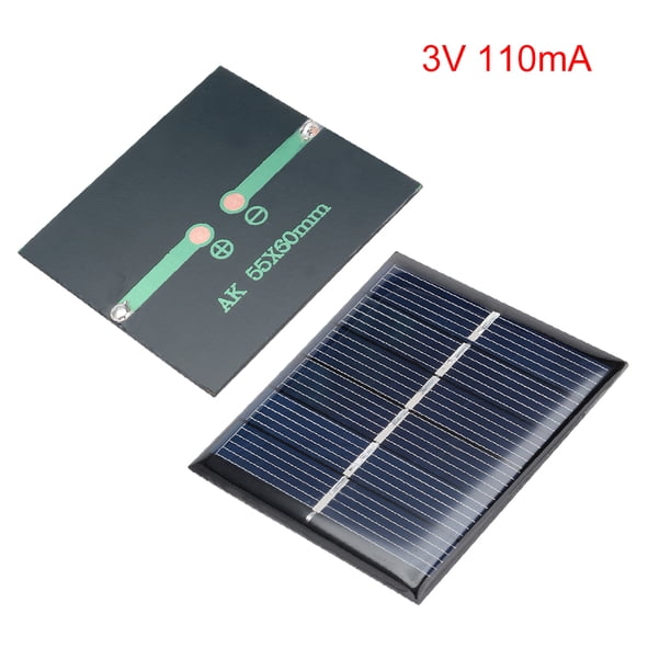 5 Panneaux Solaires Polycristallins 2V – 55mA – Pour Projets DIY, Chargeurs Et Bricolage