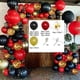 thumbnail image 4 of Kit de arco de guirnalda de Globos dorados rojos y negros, decoración de fiesta de cumpleaños del Día de San Valentín, 18, 21, 30, 40, 50, 1 Juego, 4 of 4