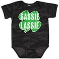 thumbnail image 3 of Inktastic St. Patrick's Day Shamrock Logo Weathered Sassie Lassie Boys or Girls Baby Bodysuit, 3 of 5