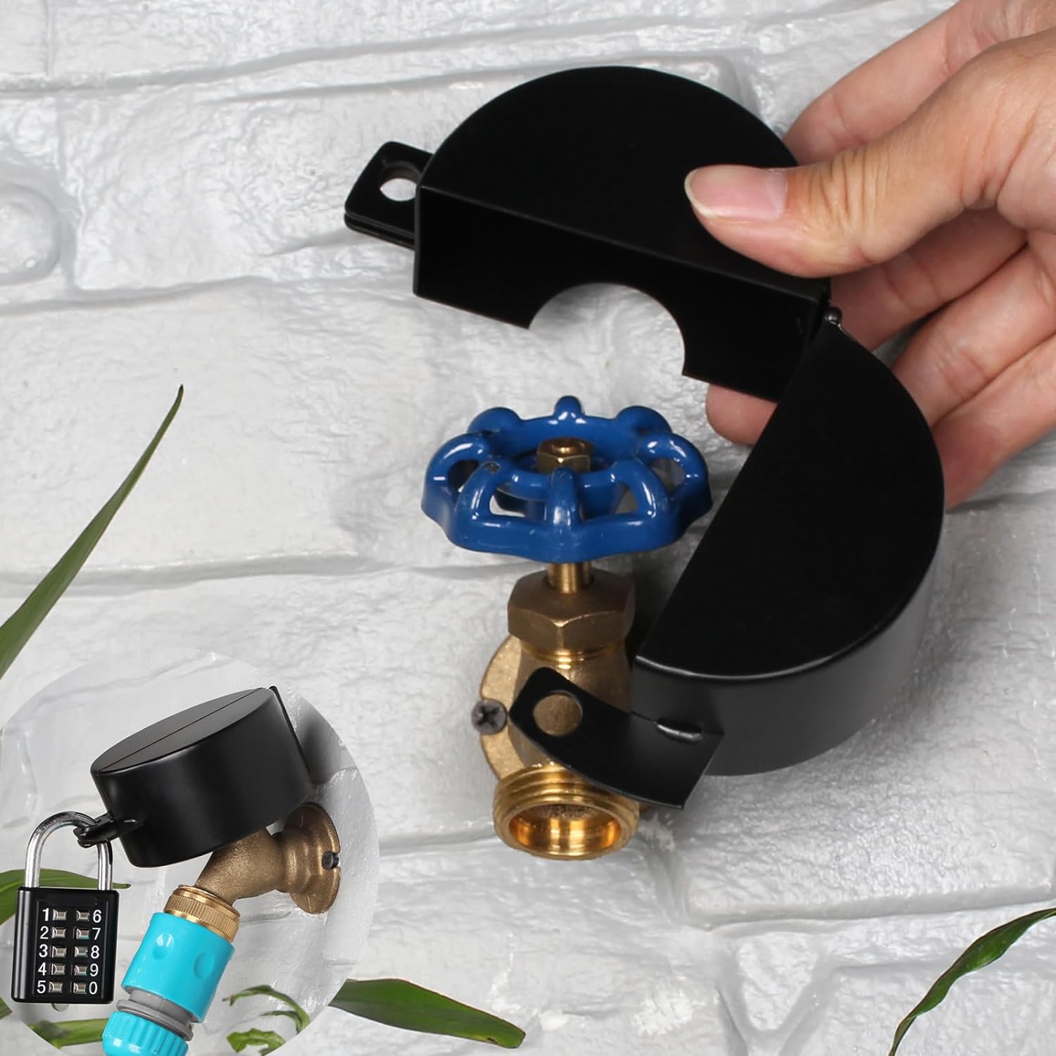 Faucet Lock Outdoor With Padlock - Metal Hose Spigot Lock For Water ...