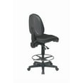 thumbnail image 2 of Pemberly Row Deluxe Ergonomic Black Fabric Drafting Chair w/ Adjustable Footring, 2 of 4